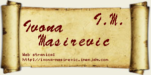 Ivona Maširević vizit kartica